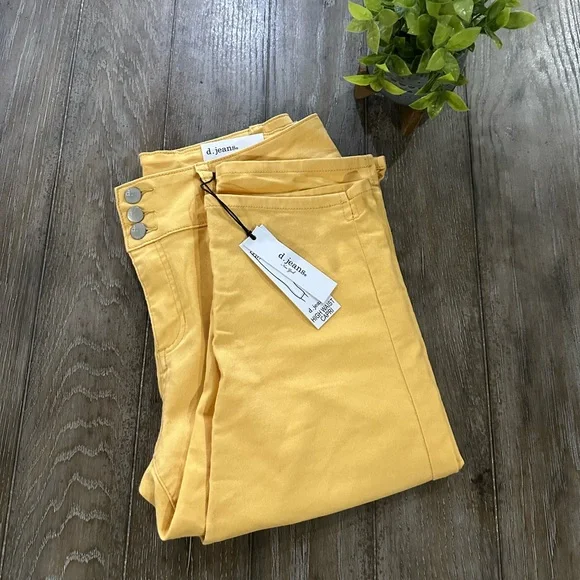 d. jeans High Waist Mustard Pants - Picture 1 of 10